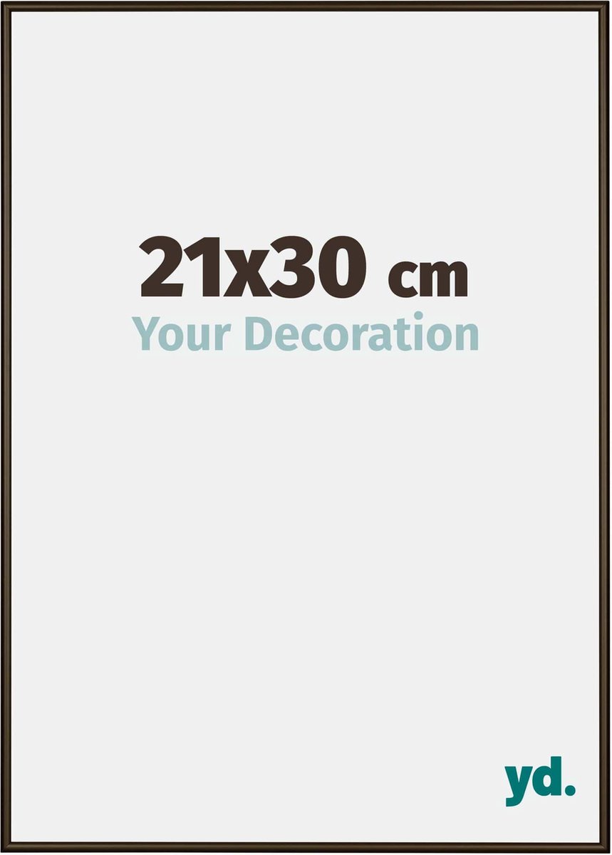 yd. Your Decoration - Fotolijst 21x30 cm - Aluminium - Walnoot Structuur - New York