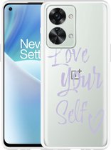 Cazy Hoesje geschikt voor OnePlus Nord 2T Love Yourself