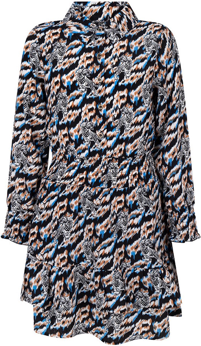 Meisjes jurk tiger - Ultra marine blauw