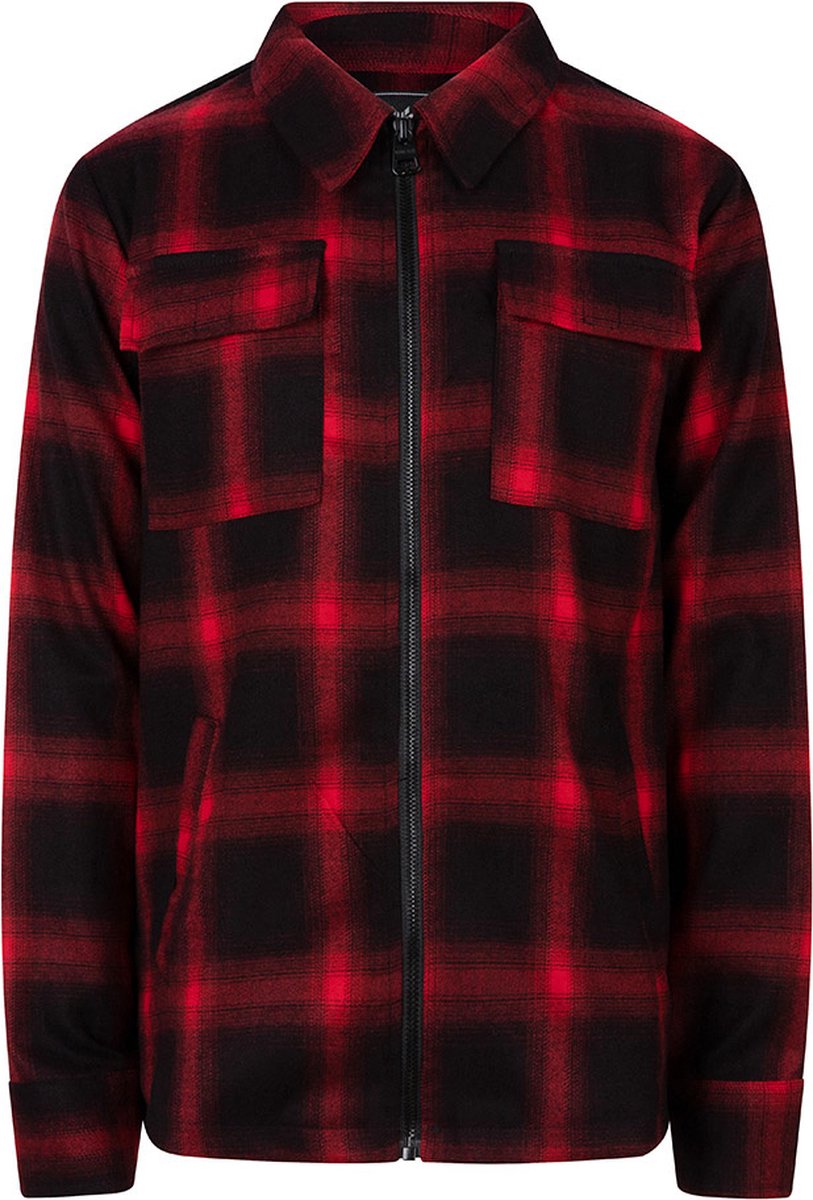 Jongens vest geruit - Vurig rood