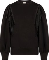Ai&ko Semmi Fringe Sweaters & Pulls & Gilets Filles - Pull - Sweat à capuche - Cardigan - Zwart - Taille 164