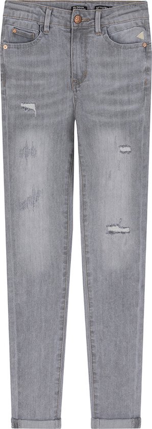 Pantalon jean Filles Lois taille haute - Denim gris clair
