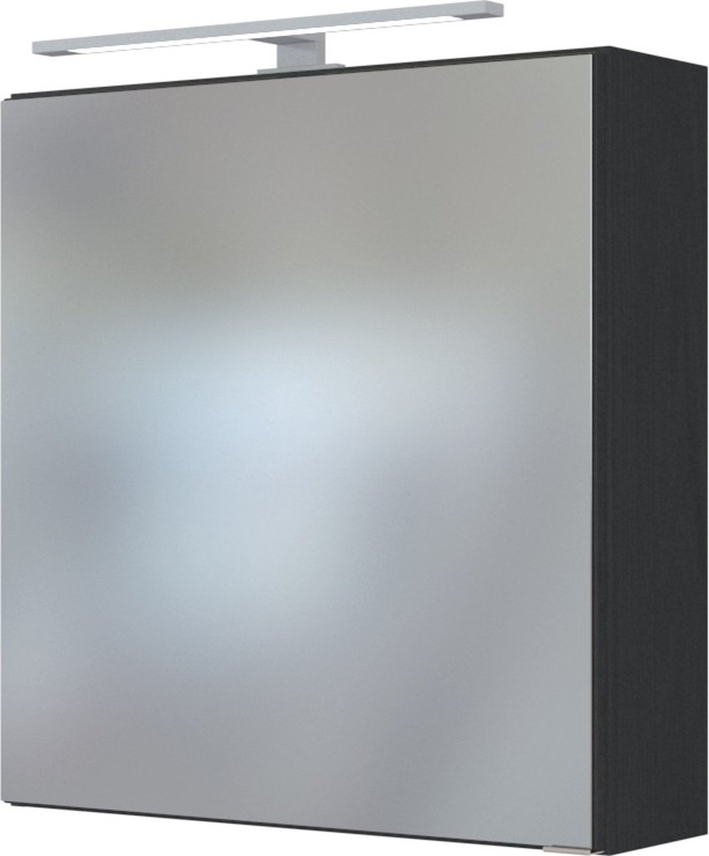 Spiegelkast Dasa 60cm met 1 deur - grafiet/mat grijs