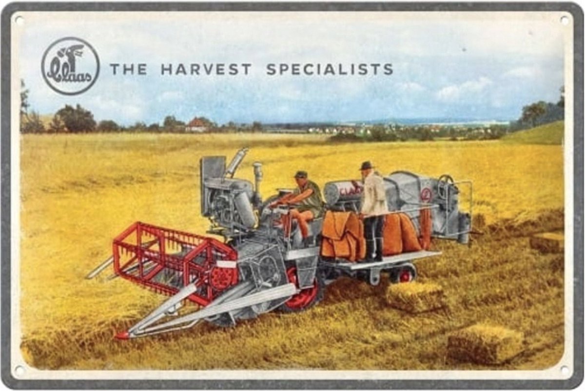 Metalen Bord 20x30 cm Claas - The Harvest Specialists