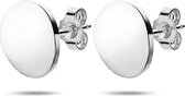 Twice As Nice Oorbellen in edelstaal, gebogen ronde, 1 cm