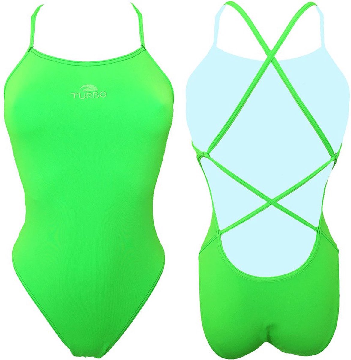 Turbo Patron Sirene Zwemkleding Groen M Vrouw Fluor Green