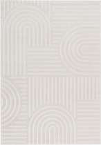 Laagpolig Vloerkleed, Woonkamer, Boho Geometrisch -Crème - 160cm x 230cm - Superzacht Modern Vloerkleed