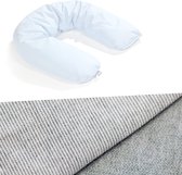 Taie d'oreiller pour coussin de positionnement Fico Standard - Katoen/Polyester - Doublé Gris