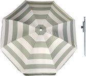 Parasol - Zilver/wit - D120 cm - incl. draagtas - parasolharing - 49 cm