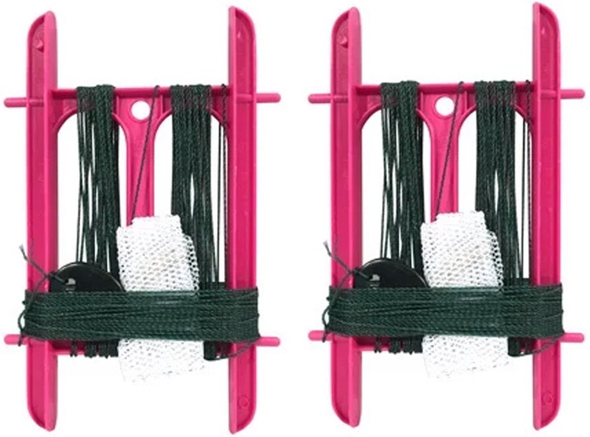 Gebro Lijn Krabhengel / vishengel voor krabbetjes - 2x - roze - 13 m