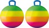 Summer Play Skippybal - 2x - regenboog - 50 cm - buitenspeelgoed voor kinderen
