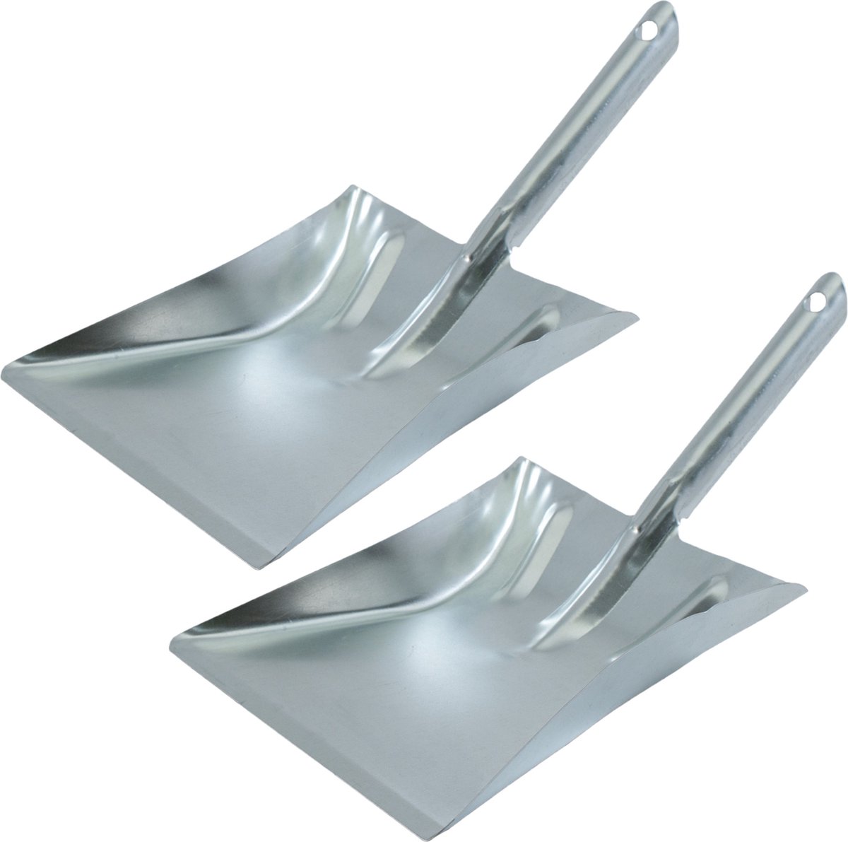 Goedkoopste Sorex Vuilblik - 2x stuks - verzinkt metaal - 37 x 24 cm - stofblik