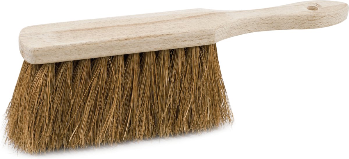 Goedkoopste Sorex Houten stoffer - 28 cm - met kokosvezel - extra vol - voor binnen en buiten - handveger