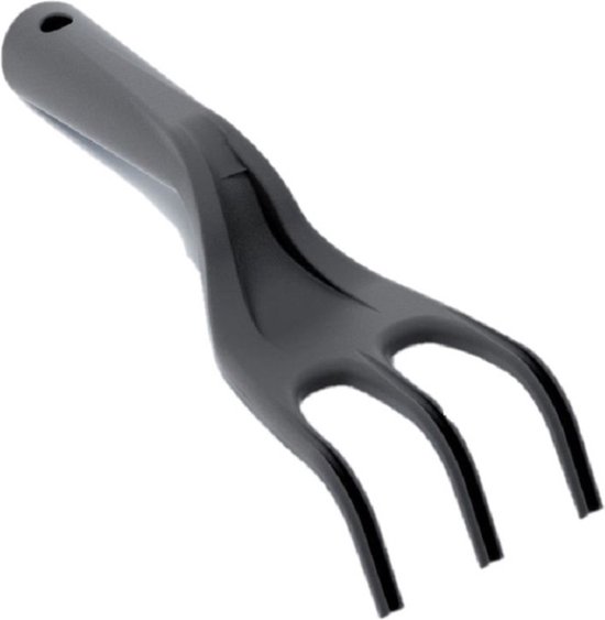 Set van een zwarte kunststof hand hark en smalle tuinschep 26/29 cm van Kinzo Garden — afbeelding 2