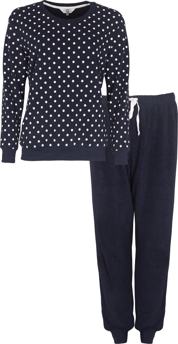 Tenderness Dames Pyjama - Badstof - Donker Blauw