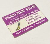 Permo-Point Nylon Coin Phonograph Naald Self Locking V Groove New Old Stock