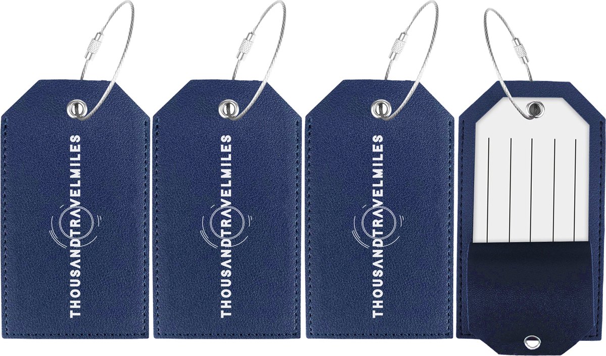 Bol.com Bagagelabel – Kofferlabel – Bagagelabels voor Koffers – Privacybescherming – Reisbagage & Reisaccessoires – 4 stuks – Ku... aanbieding