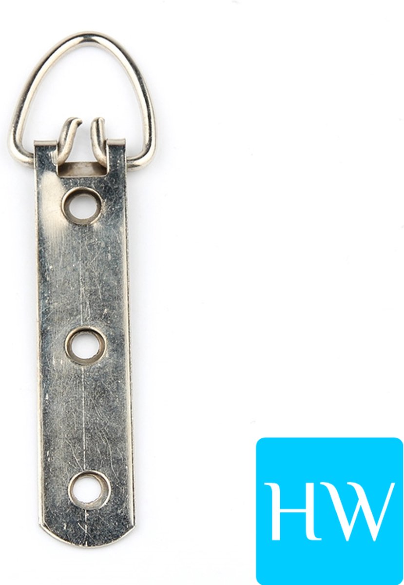 Schilderijhaakjes ophanghaakjes - D vorm - 25 x 92 mm (extra zwaar) | zilverkleurig (2 stuks)