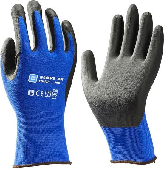 Wardianzaak Conjugeren Vleugels Glove On Touch Pro Blauw Werkhandschoenen - Maat S - Nitril Handschoenen |  bol.com