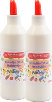 Colle artisanale 250 ml par bouteille - 500 ML deux bouteilles - Colle universelle pour l'artisanat - Colle artisanale pour les enfants - Abordable et polyvalente