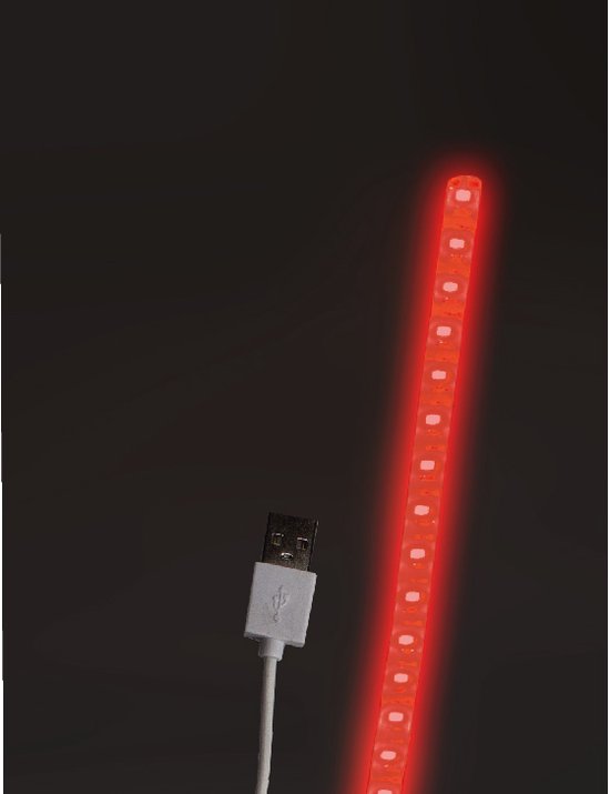 Quintezz ULS-300 - Ruban LED USB 30cm - Rouge