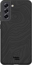 HappyCase Flexibel TPU Hoesje met leuke Fine Lines print | Geschikt voor Samsung Galaxy S21 FE | Stijlvolle Back Cover