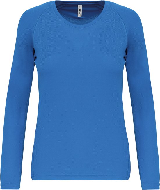 Damessportshirt 'Proact' met lange mouwen Aqua Blue - S