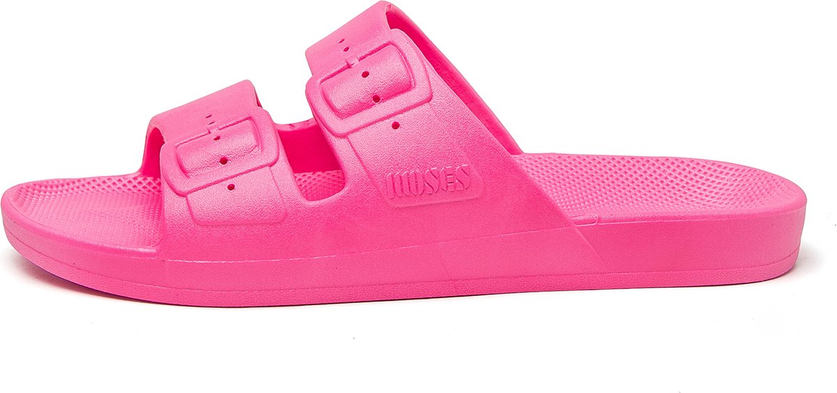 Freedom Moses Slippers / Slides - Vegan - Happy - Fuchsia - Maat 24/25