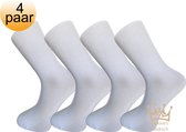 Nakkie’s medische sokken - 100% katoen - 4 paar - Maat 43/46 - Wit