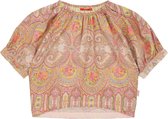 Bloei zijde katoenen blouse met paisley print