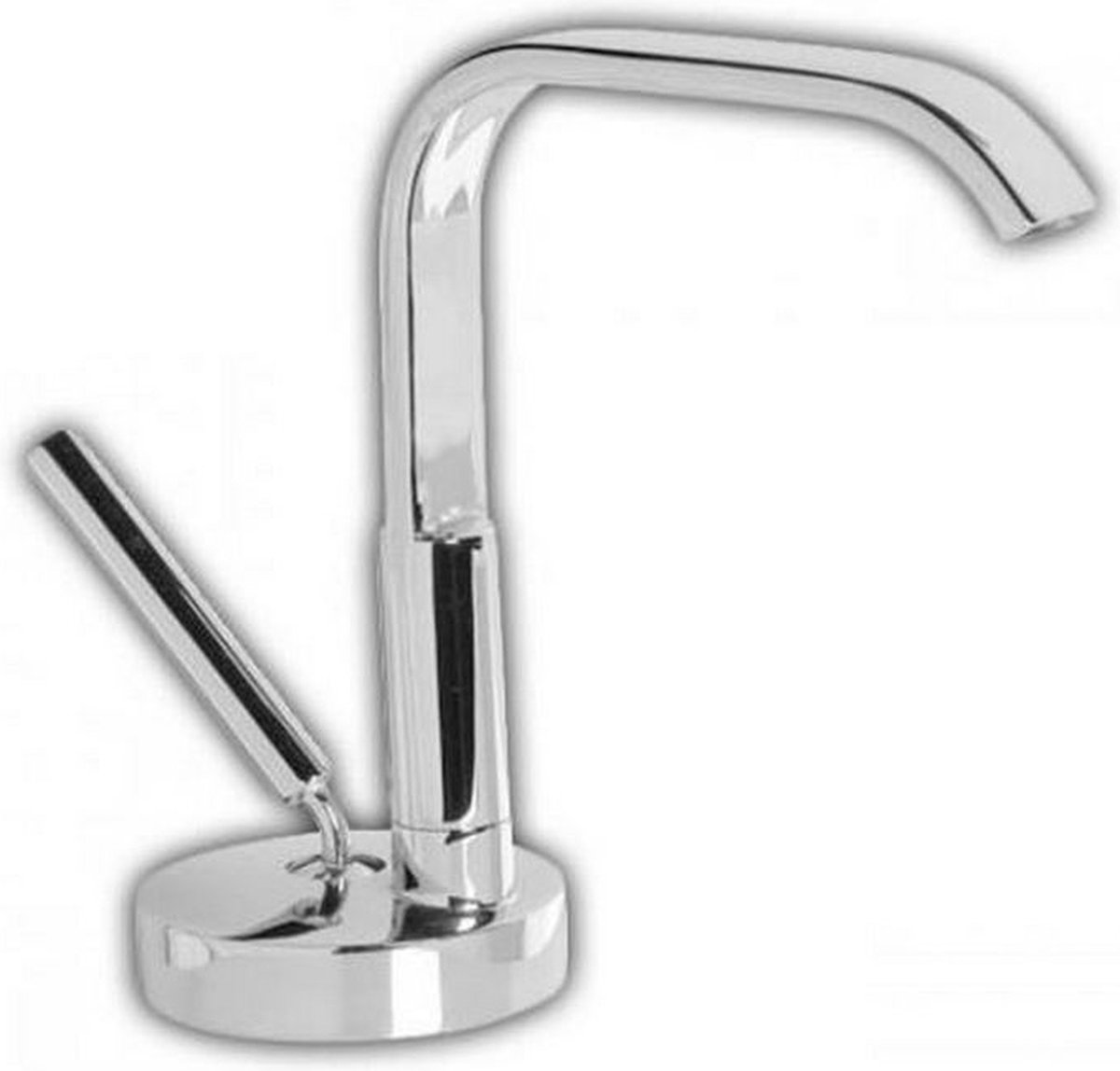 L'Aqua éenhendel Mengkraan Faunn - warm & koud - Verchroomd - Wastafel Kraan Moderne Badkamer Mengkraan - Zilver - Enkele Handgreep