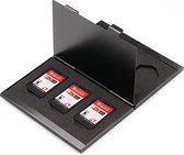 Yes In Lab - 6-in-1 Ultra-Compacte Aluminium Game Card Case geschikt voor Nintendo Switch - Zwart - Kaarthouder - Premium Metalen Opbergdoos voor Speelkaarten - Beschermhoes - 6-slot kaart opslag - Opbergen - Game Etui - Accessoire