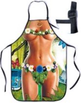 Tablier bikini - femme - rigolo - tablier de cuisine - taille unique - bleu