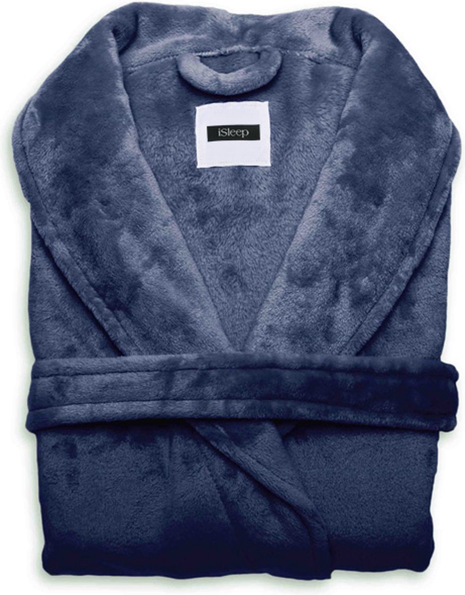 iSleep Cara Badjas Lang - Maat S - Donker blauw