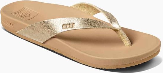 Reef Cushion Courttan/Champagne Dames Slippers - Bruin/Goud - Maat 36