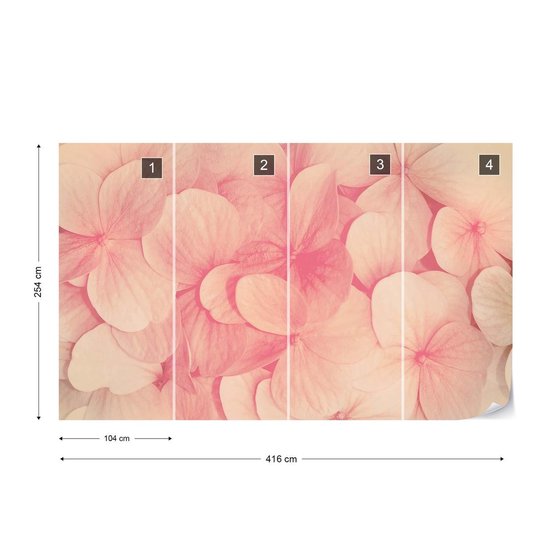 Papier peint photo Fleurs roses Nature | XXXL - 416 cm x 254 cm | Polaire 130g / m2