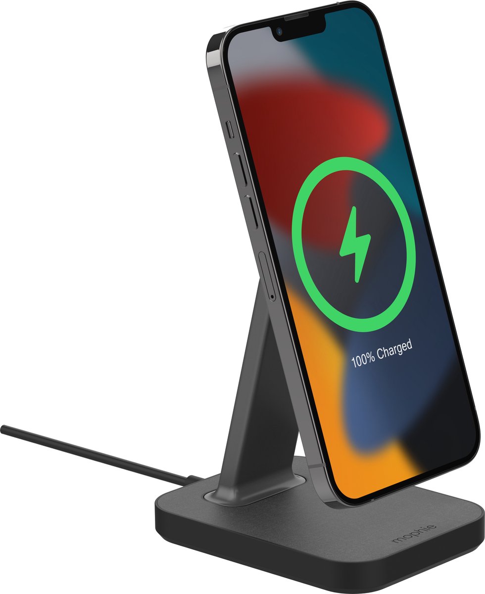 mophie Snap+ Draadloze oplader - Stand Bureauhouder 15W - Compatible met MagSafe - Zwart