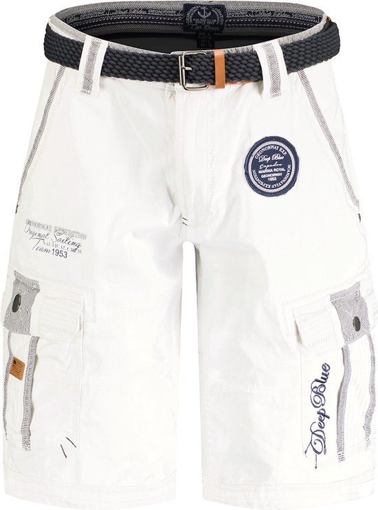 Core Department Korte broek voor heren, bermuda shorts met zijzakken en ritssluiting, voor thuis en vrije tijd, zomer, sportbroek voor mannen in klassieke kleuren, maat M - 6XL, blauw, M