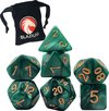 Afbeelding van het spelletje Blazium - Preal Series - Emerald Depths Green - Incl. velvet bewaarzakje - DnD dice set - Dungeons and Dragons dobbelstenen