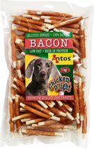1 Kg Kip / Bacon Lollies Chicken D'light Kipsticks Hondensnack Hond Kauwsnack Graanvrij Glutenvrij