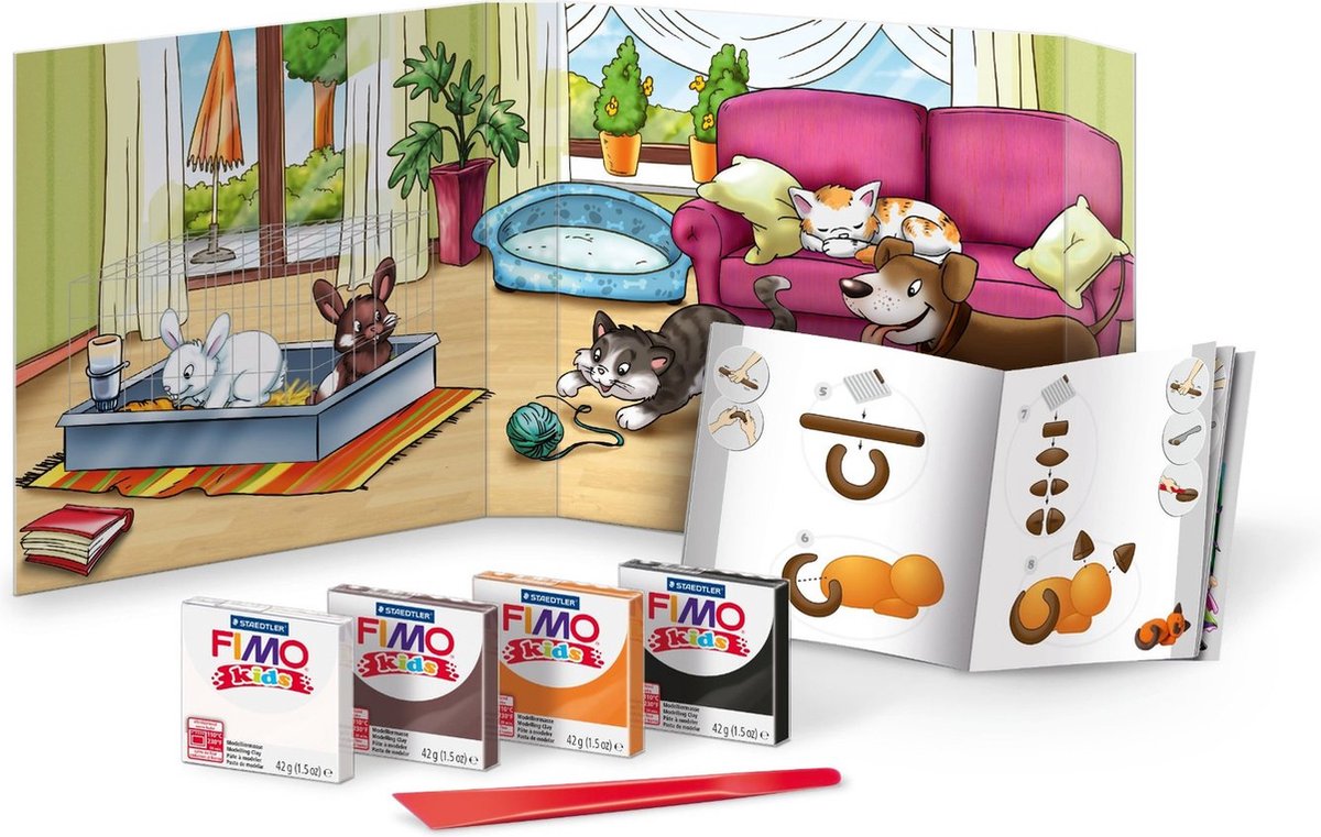 FIMO kids 8034 - ovenhardende boetseerklei - Form&Play set "Huisdieren" — afbeelding 10