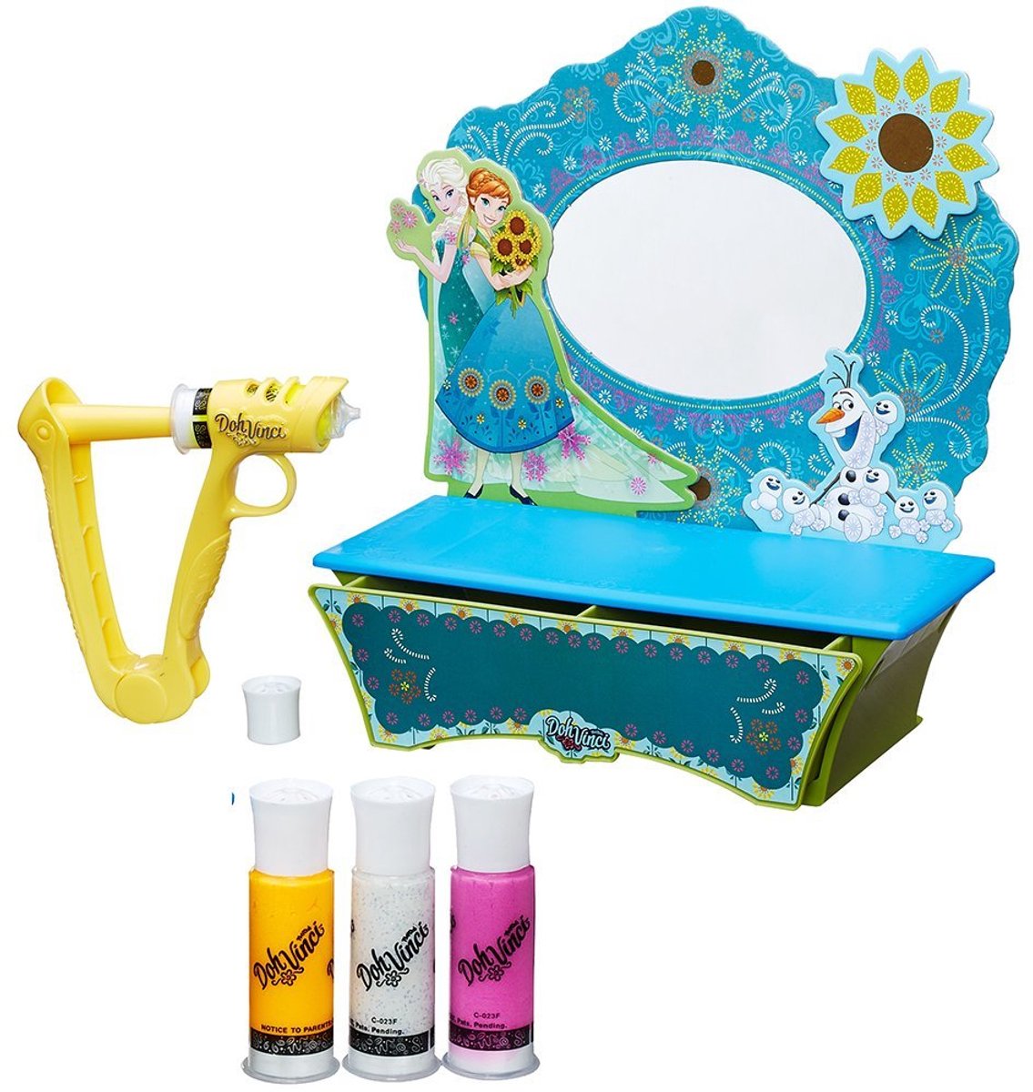 Hasbro Dohvinci Frozen kaptafel - fotolijstje en knutselset - 4 stuks - met glinsterende Deco Pop tube voor sneeuw en ijs effecten — afbeelding 2