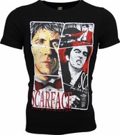 T-shirt - Scarface Frame Print - Zwart