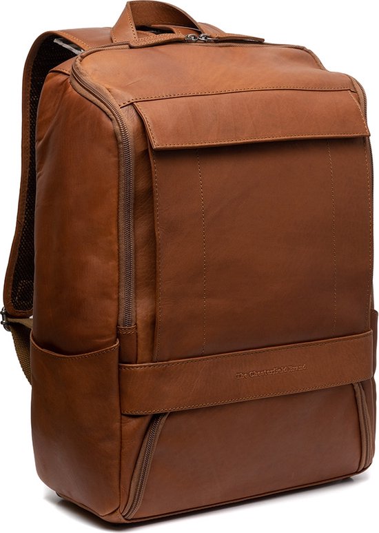 Chesterfield Rich Leren Laptop Rugtas - 15,4 inch - Cognac