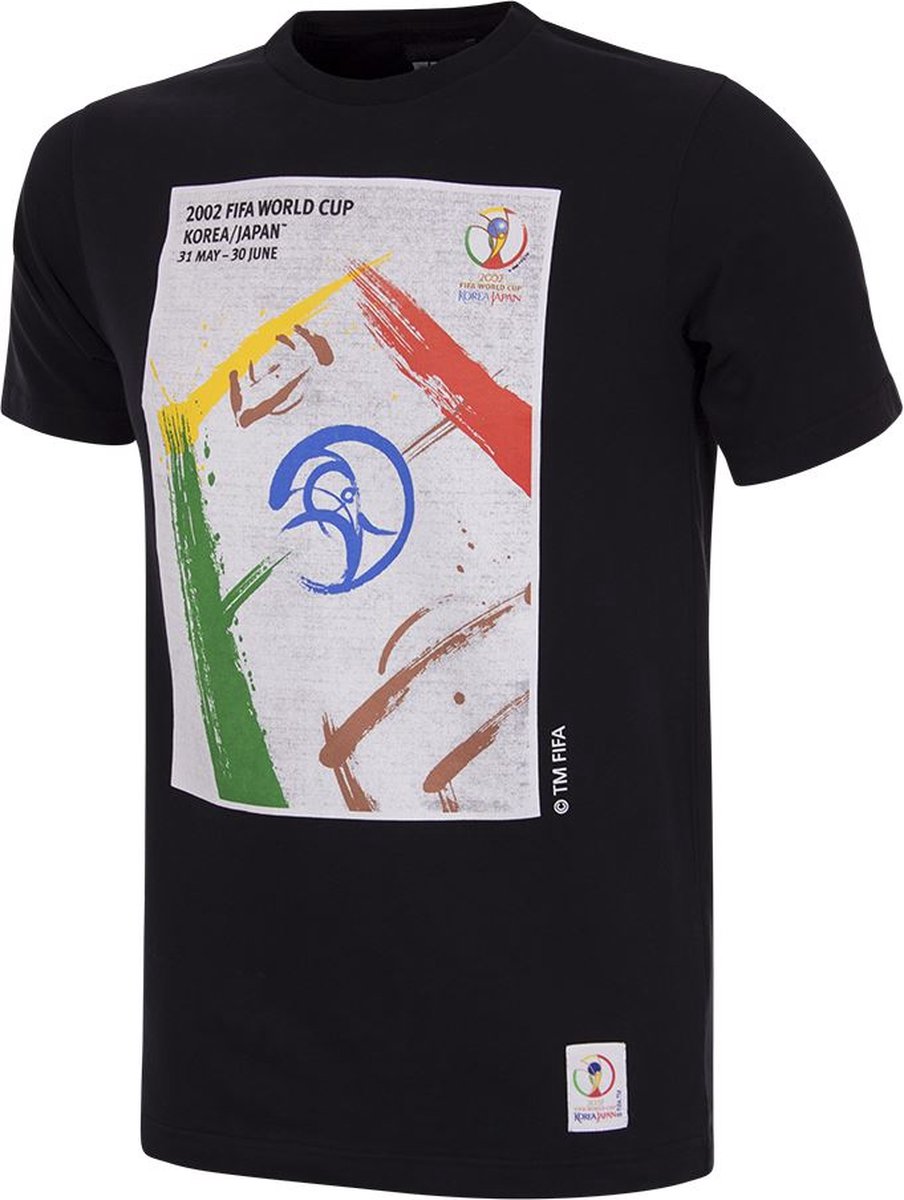 COPA - Zuid-Korea Japan 2002 World Cup Poster T-Shirt - S - Zwart