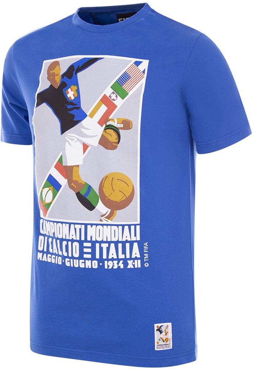COPA - Italië 1934 World Cup Emblem T-Shirt - XXL - Blauw