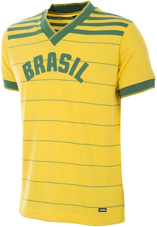 COPA - Brazilië 1984 Retro Voetbal Shirt - M - Geel