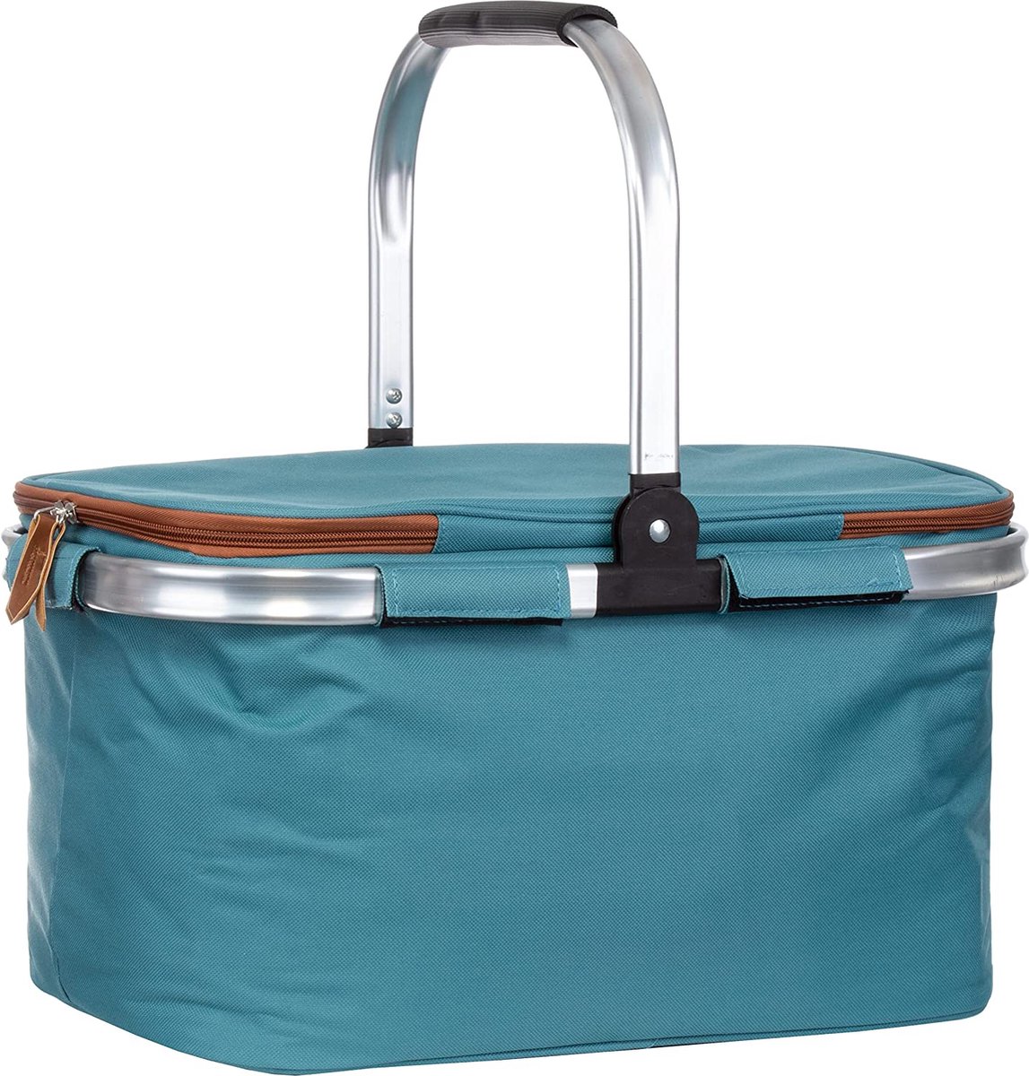 Winkelmand koelmand shopper lunchtas koeltas picknickmand inklapbaar (ong. 46x29x26 cm, turkoois)