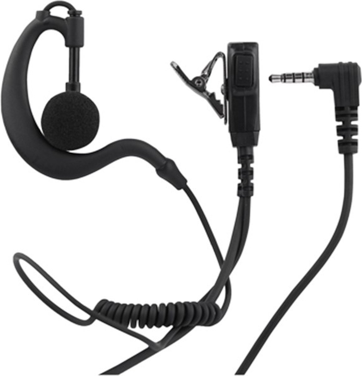 RugGear 25020400 hoofdtelefoon/headset Bedraad oorhaak Oproepen/muziek Zwart