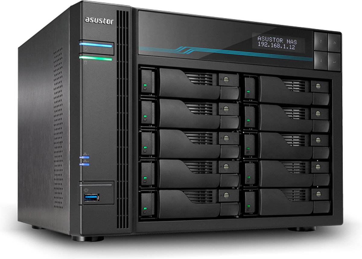 Asustor AS7110T data-opslag-server NAS Desktop Intel® Xeon® 8 GB DDR4 180 TB HDD Zwart